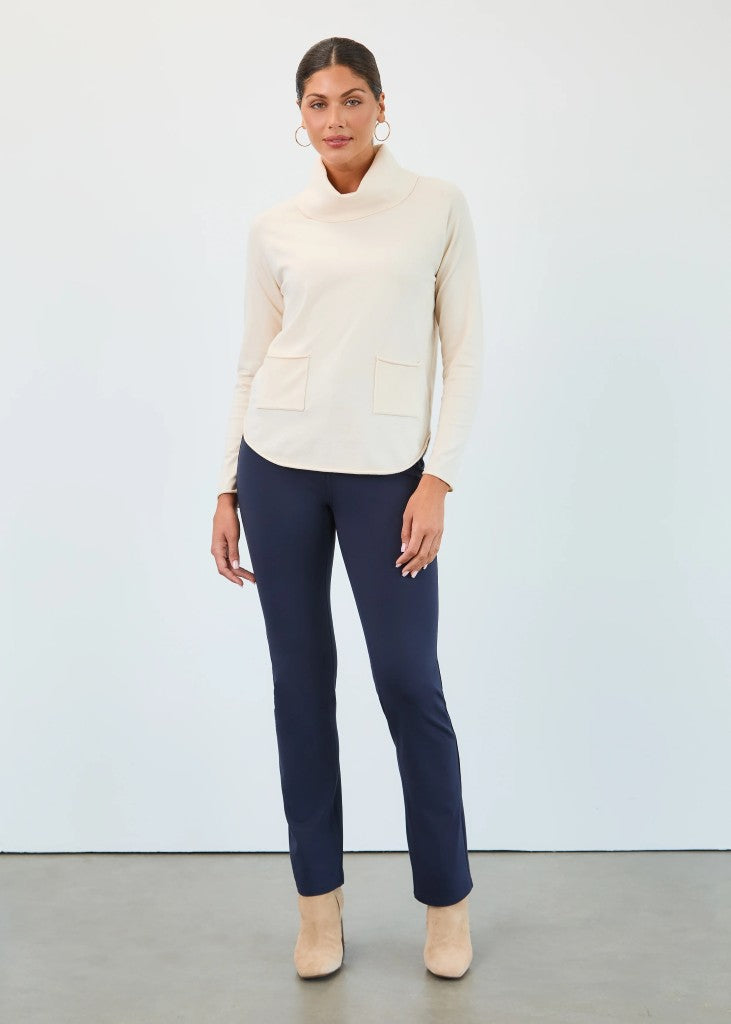 Cowl Neck Sweater in Creme