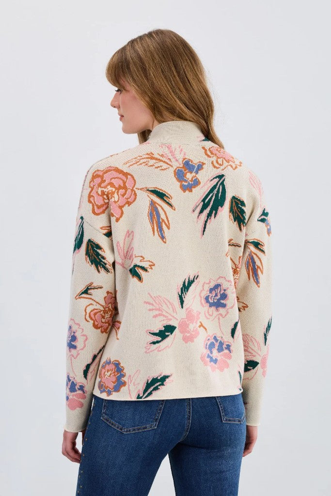 Mock Neck Loose Fit Sweater in Bloomsbury