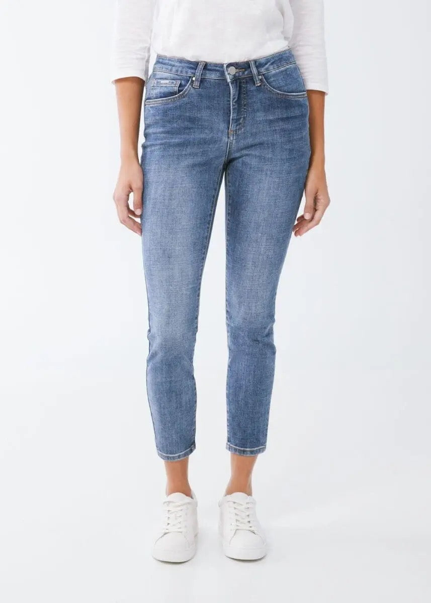 Olivia Medium Wash Eco Crosshatch Slim Ankle