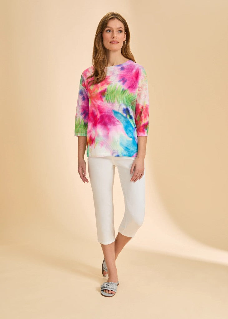 Suzanne Twill Capri in White
