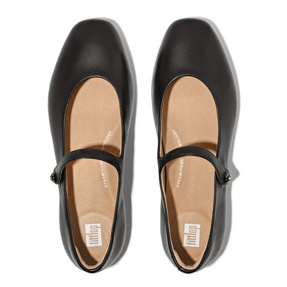 Delicato Crystal Leather Mary Jane in Black