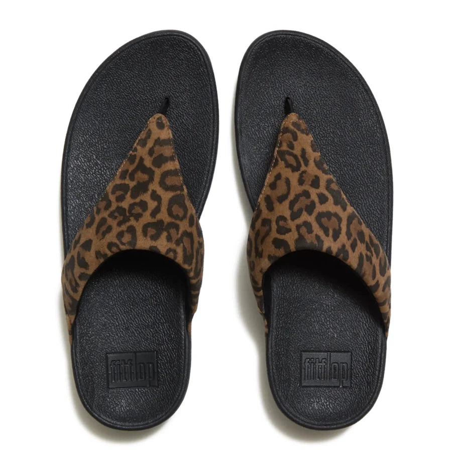 Lulu Leopard Printed Suede in Tan / Black Mix