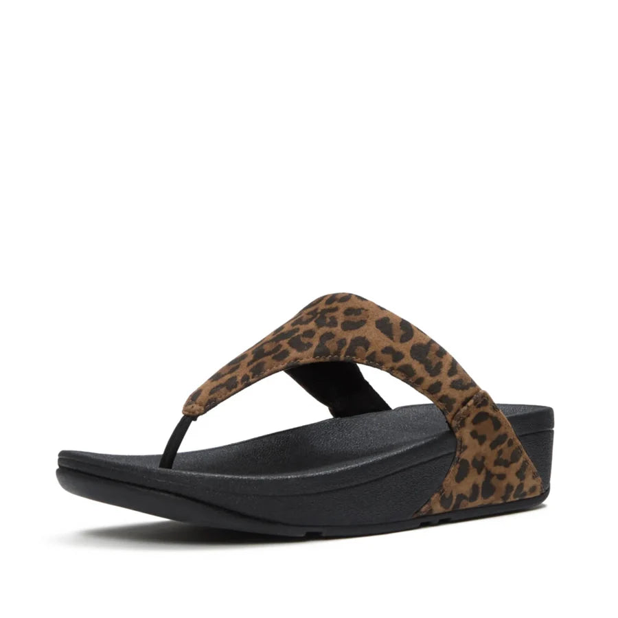 Lulu Leopard Printed Suede in Tan / Black Mix