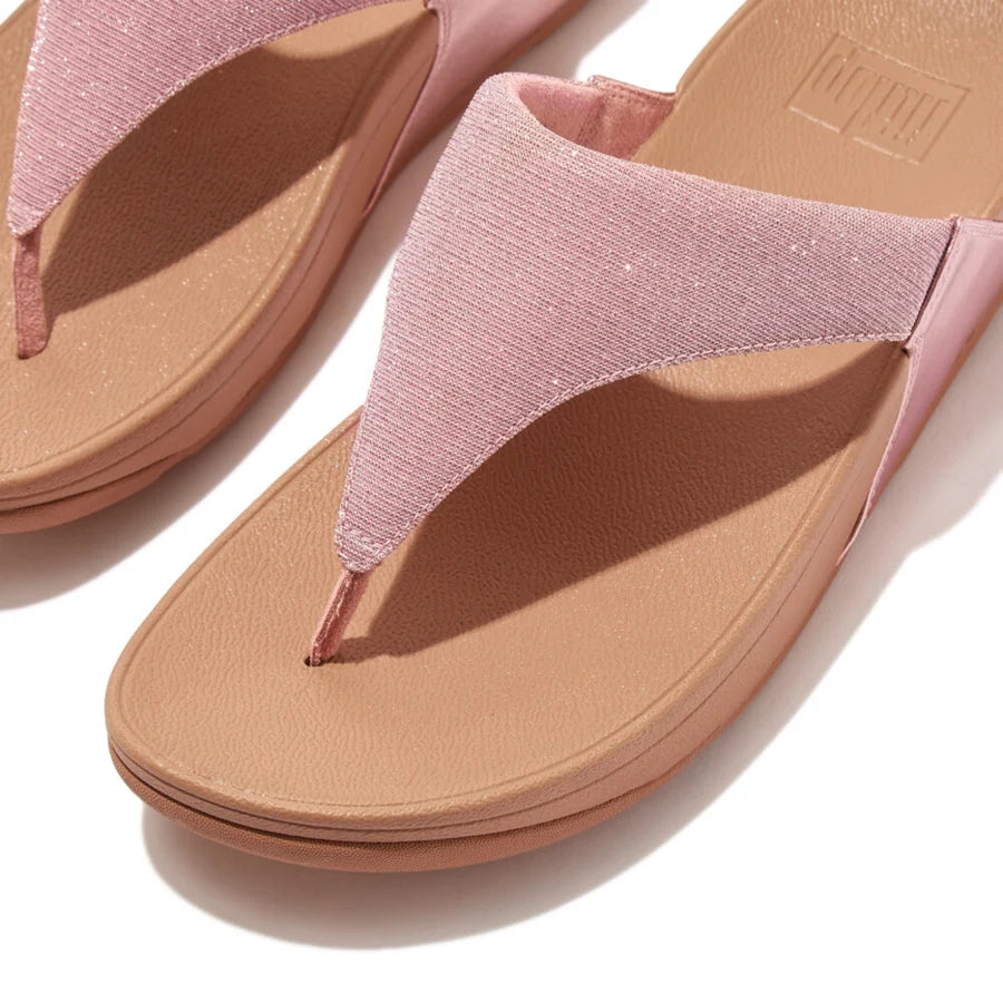 Lulu Shimmerlux Metallic Sandals in Soft Blush