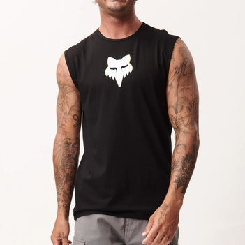 Fox Image Head Vest in Black