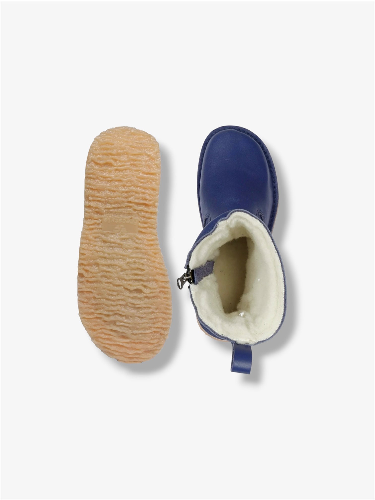 Dalebrook Wool-Lined Leather Boot in Cobalt Blue