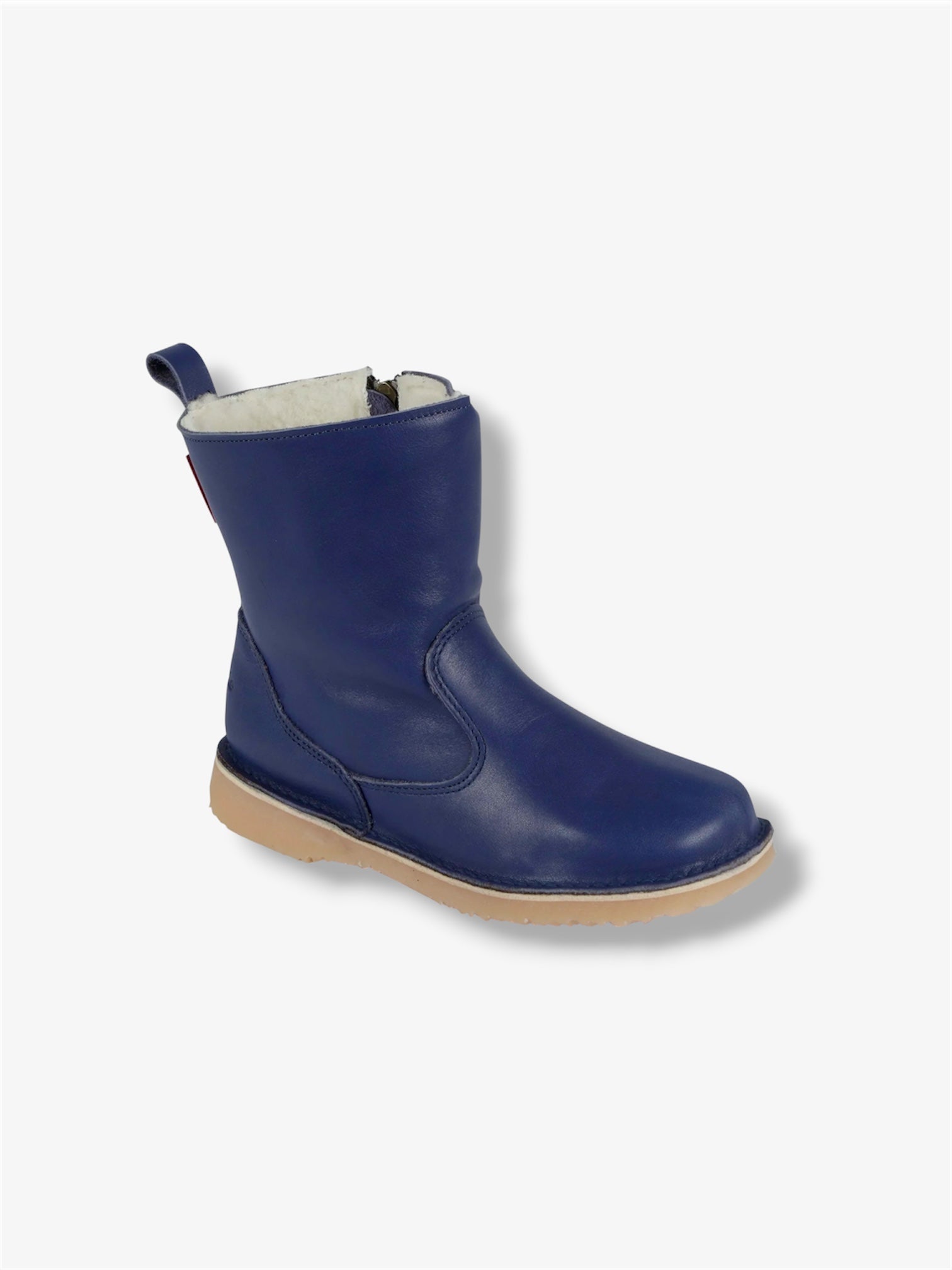 Dalebrook Wool-Lined Leather Boot in Cobalt Blue
