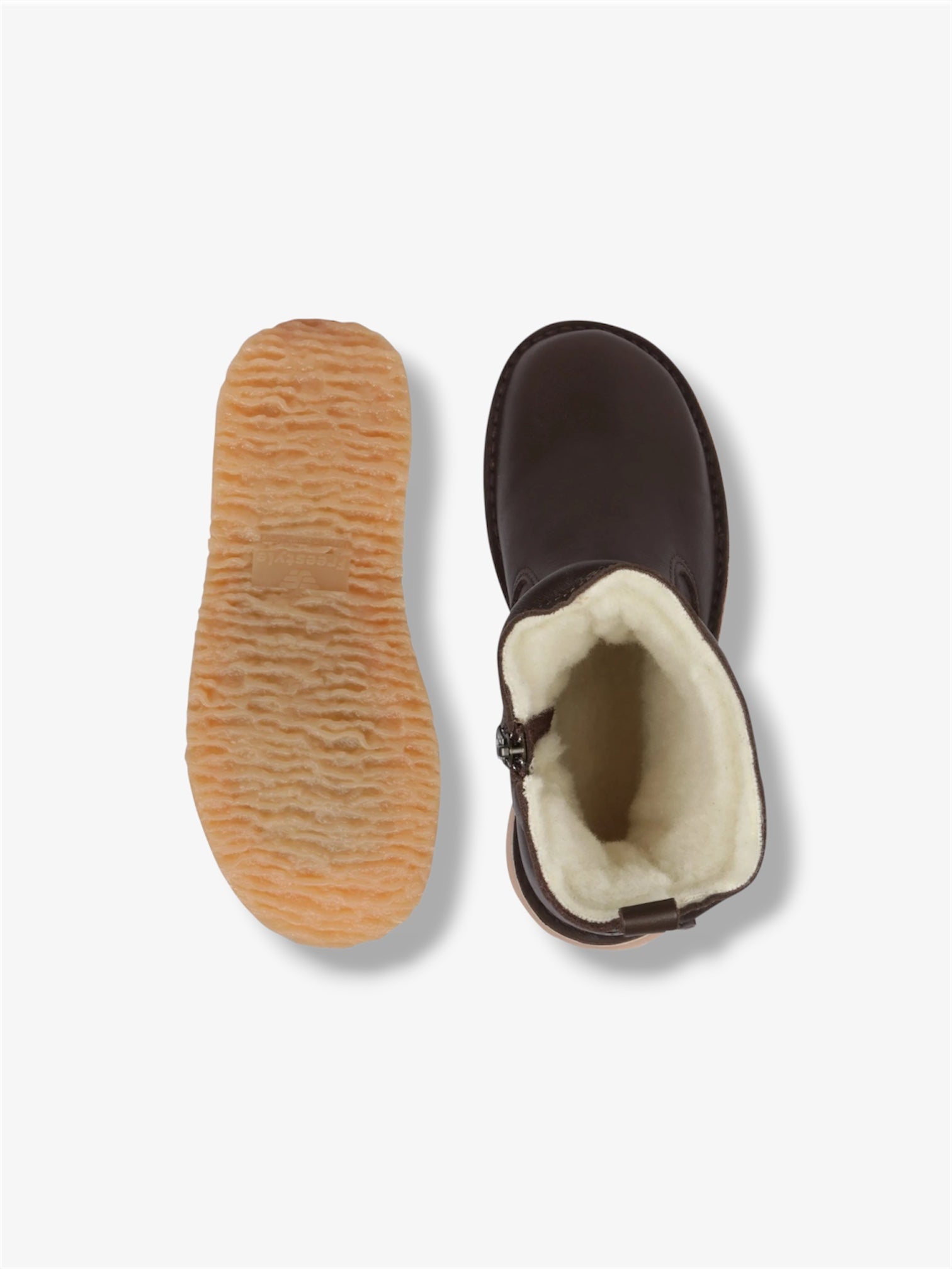 Dalebrook Wool-Lined Leather Boot in Milled Waxy Brown