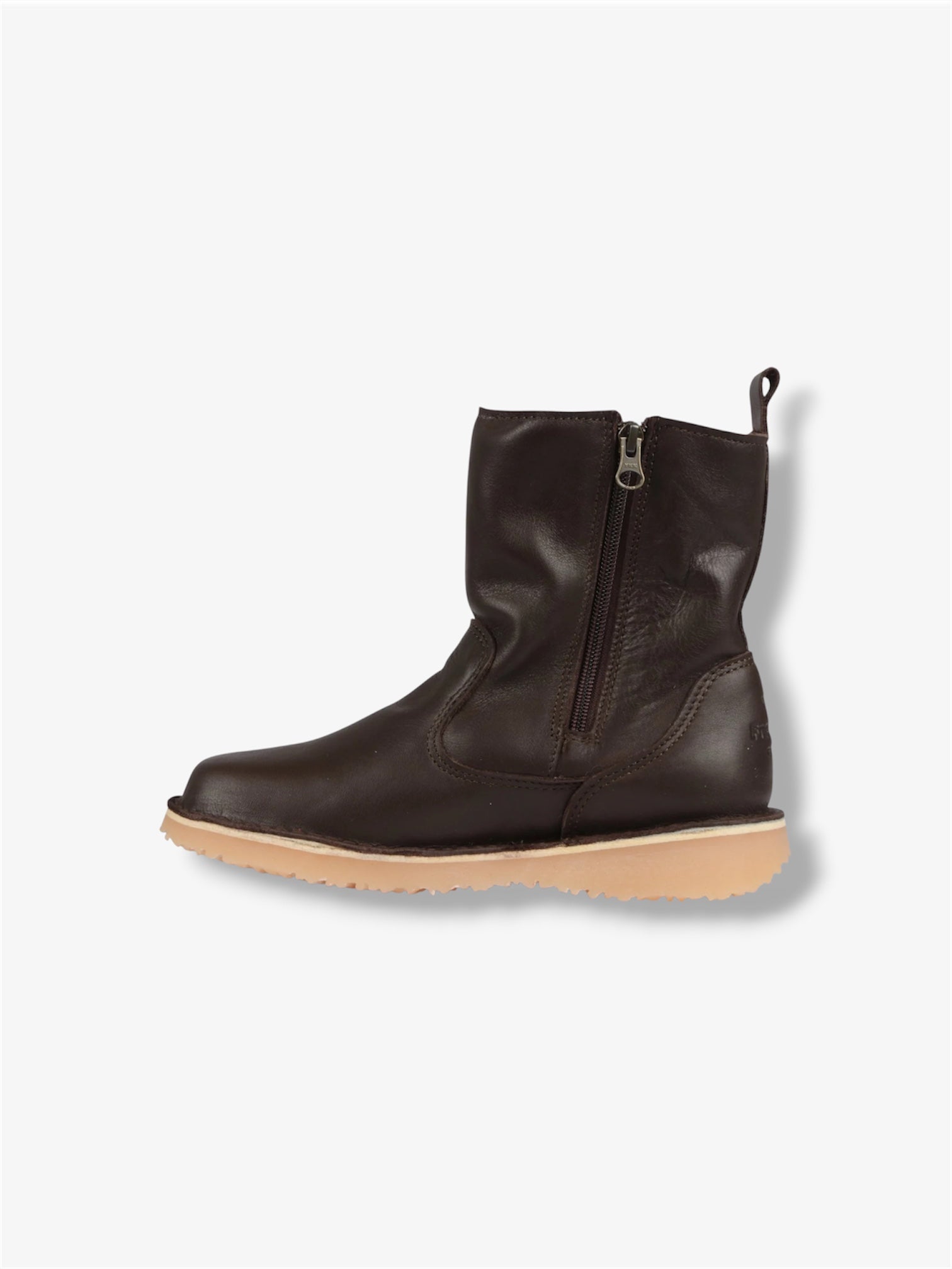 Dalebrook Wool-Lined Leather Boot in Milled Waxy Brown