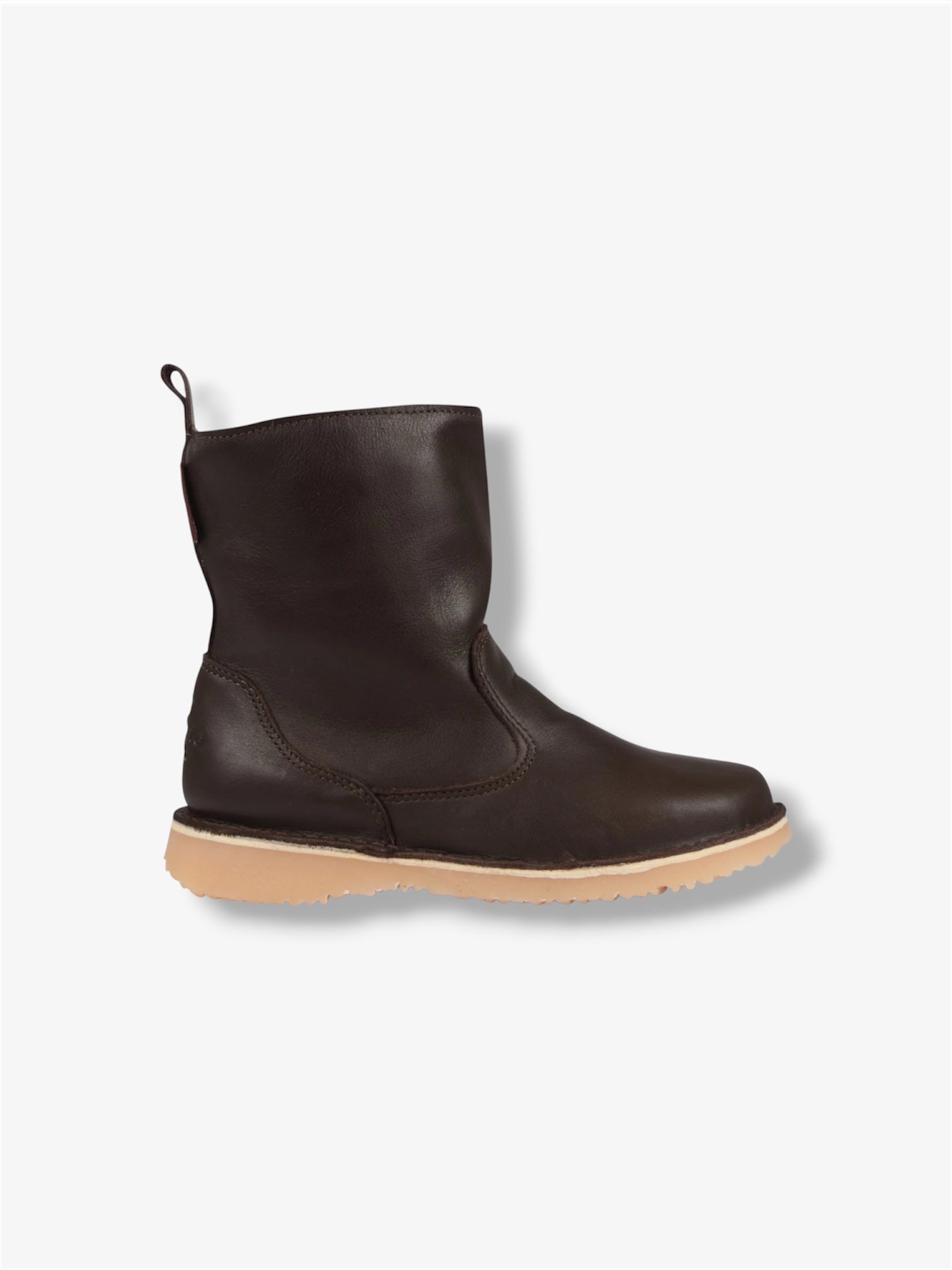 Dalebrook Wool-Lined Leather Boot in Milled Waxy Brown