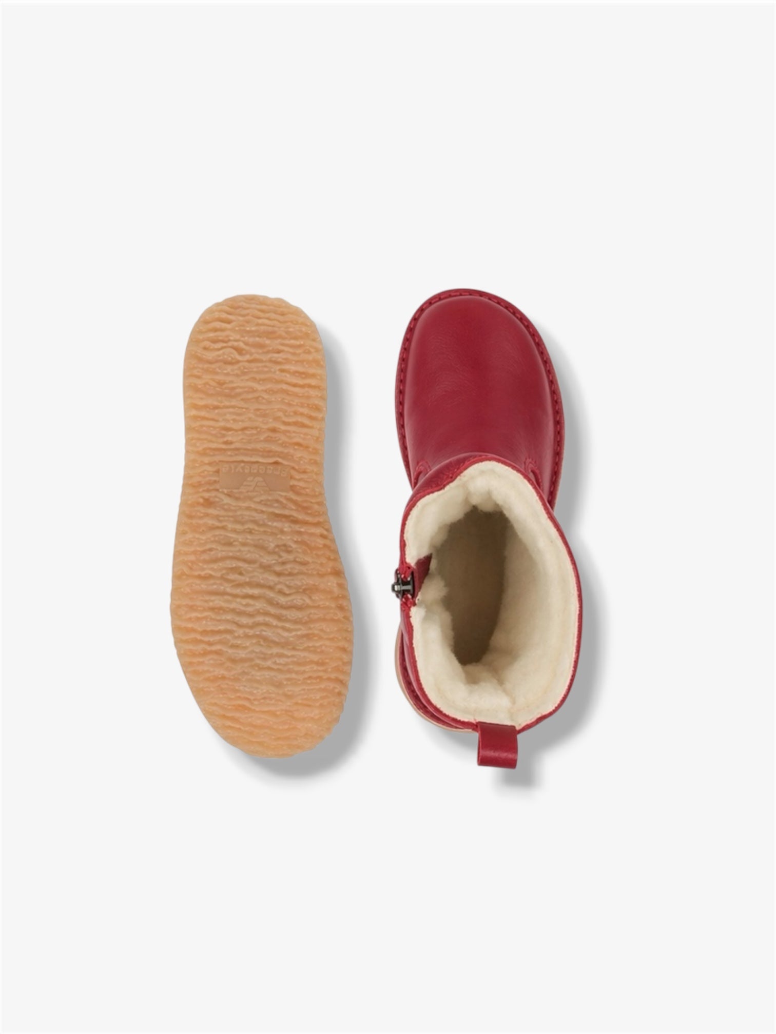 Dalebrook Wool-Lined Leather Boot in Aniline Ruby Red