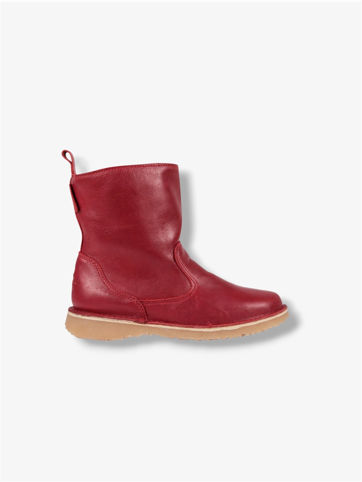 Dalebrook Wool-Lined Leather Boot in Aniline Ruby Red
