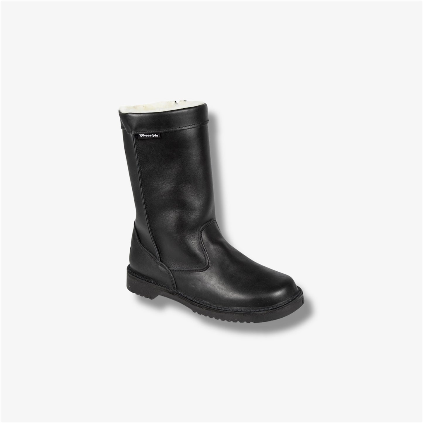 Polar Surf Leather and Wool Boot in Bundu Black