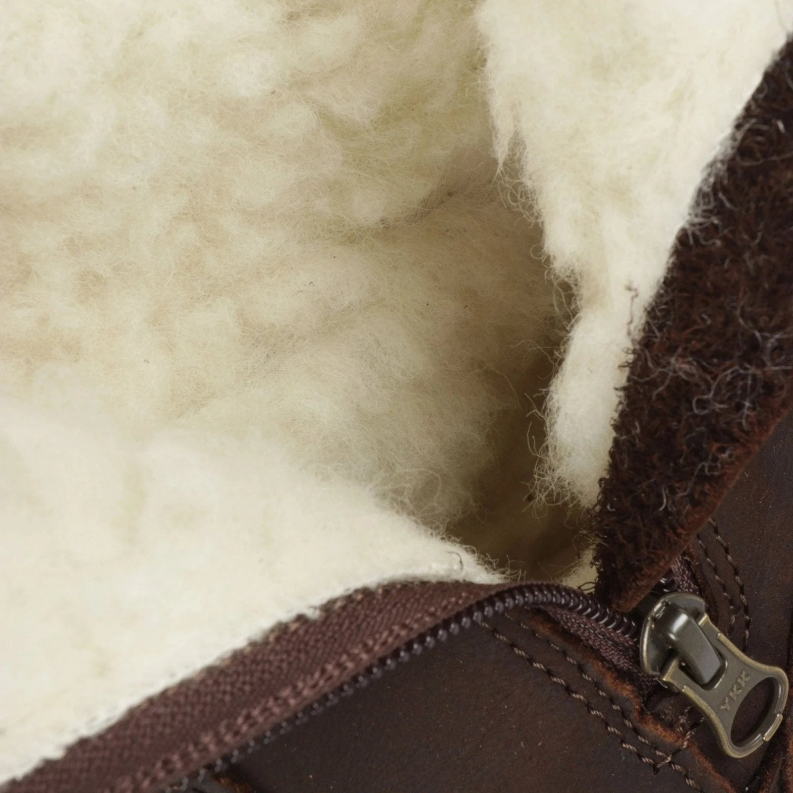 Sutherland Wool Lined Leather Boot in Milled Waxy Brown