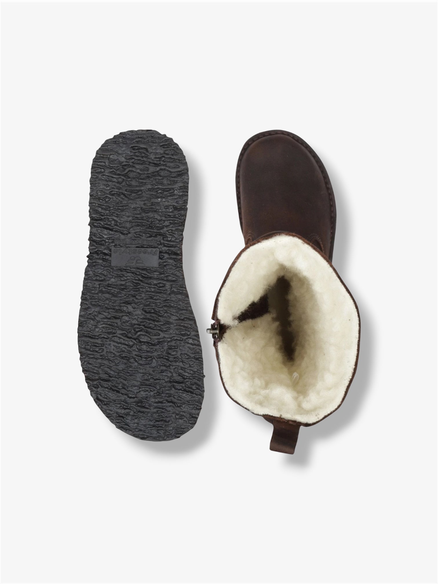 Sutherland Wool Lined Leather Boot in Milled Waxy Brown