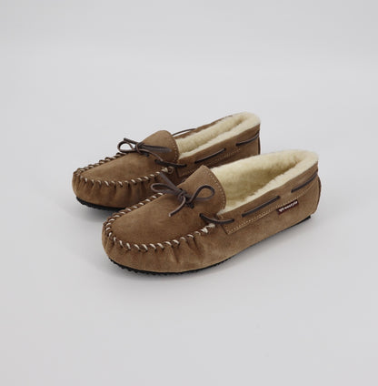 Pure Wool Lined Moccasin Slippers