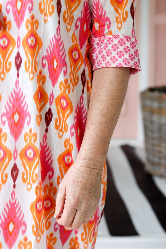 Jaipur Tassel Tunic in White / Orange / Pink