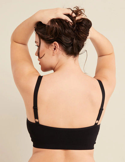 Bamboo Full Bust Wireless Bra in Black