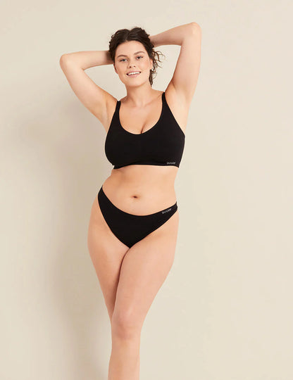 Bamboo Full Bust Wireless Bra in Black