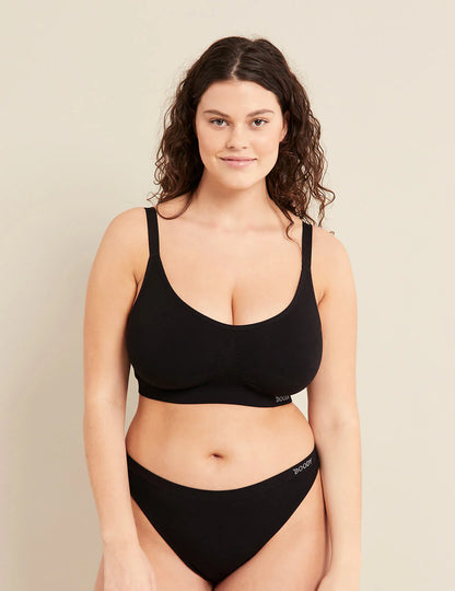 Bamboo Full Bust Wireless Bra in Black