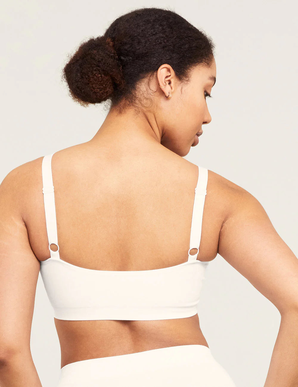 Bamboo Full Bust Wireless Bra in White