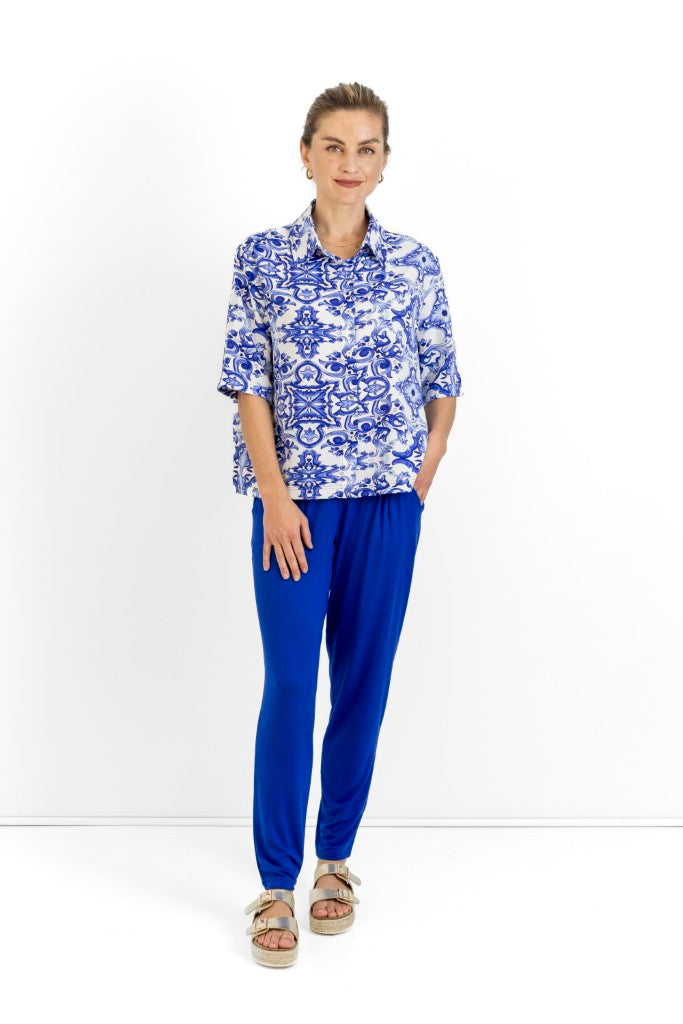 Gaia SS Shirt in Capri Blues