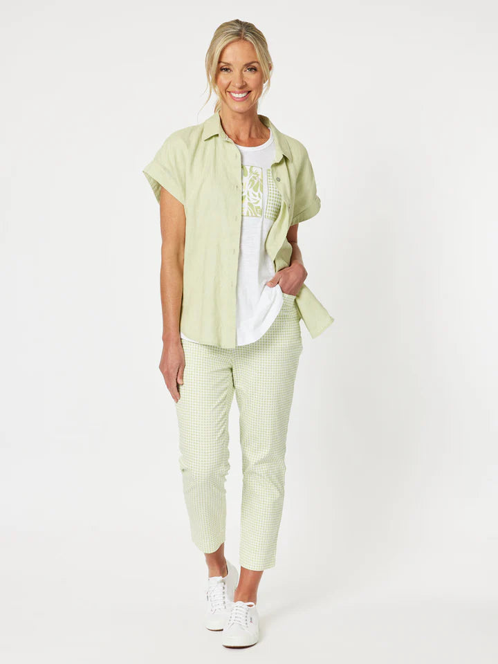 Carter Check Pant in Celery