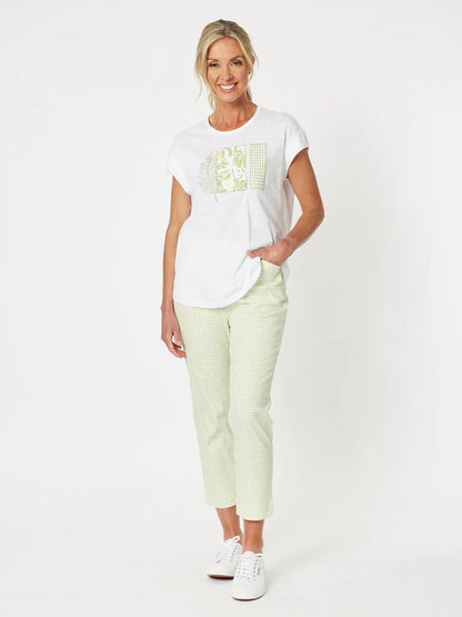 Carter Check Pant in Celery