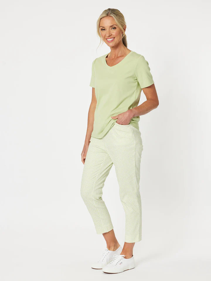 Carter Check Pant in Celery