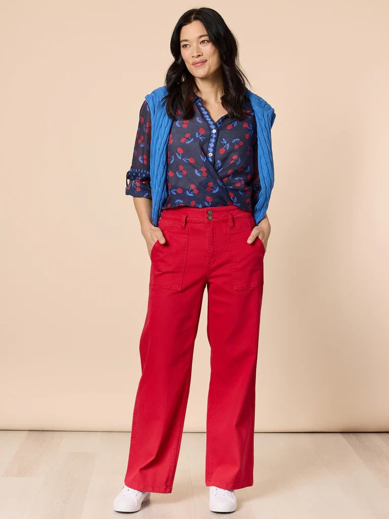 Cherry Delight Shirt in Navy / Red