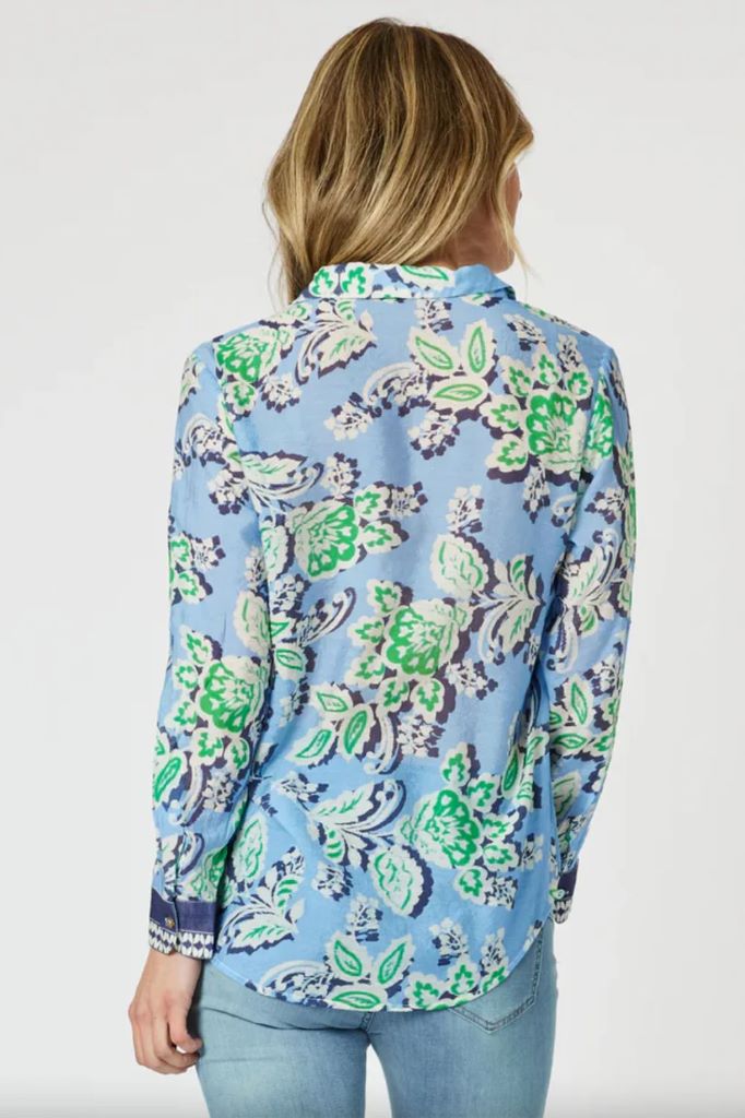 Coastal Print Shirt in Blue