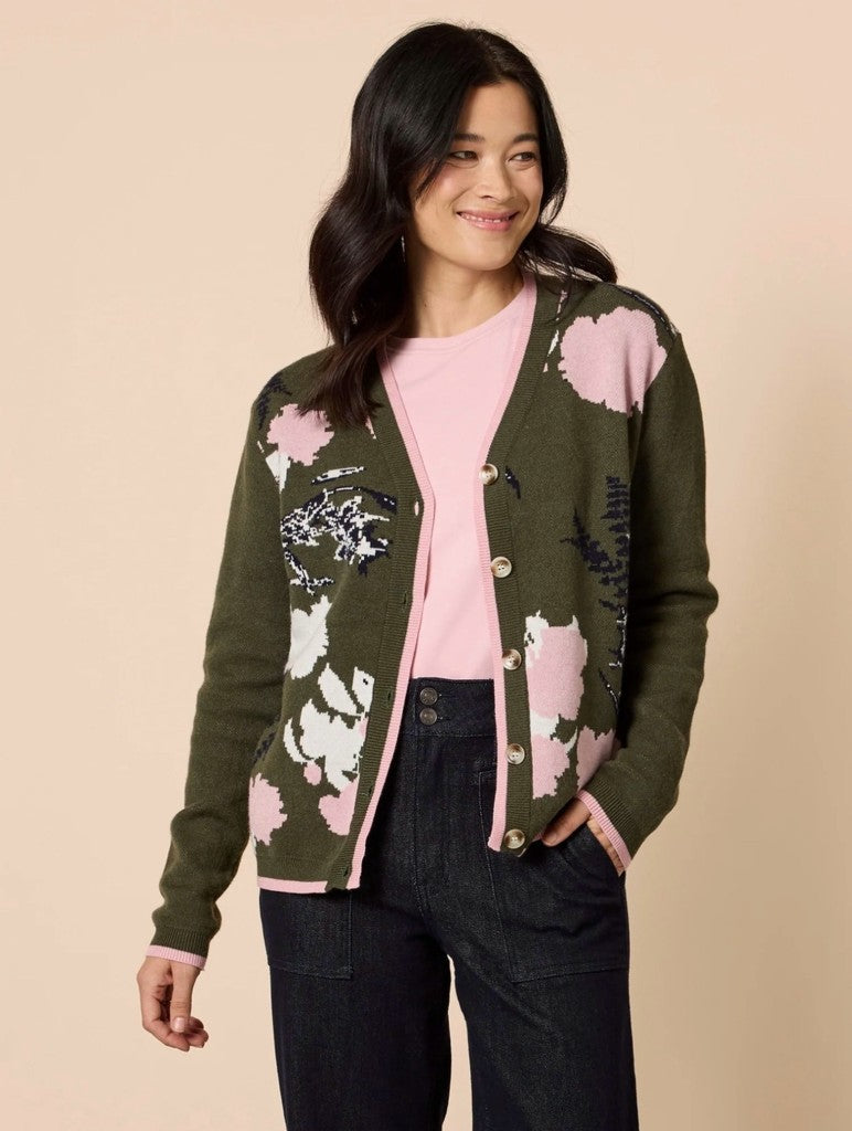 Colorado Knit Cardi in Khaki / Multi