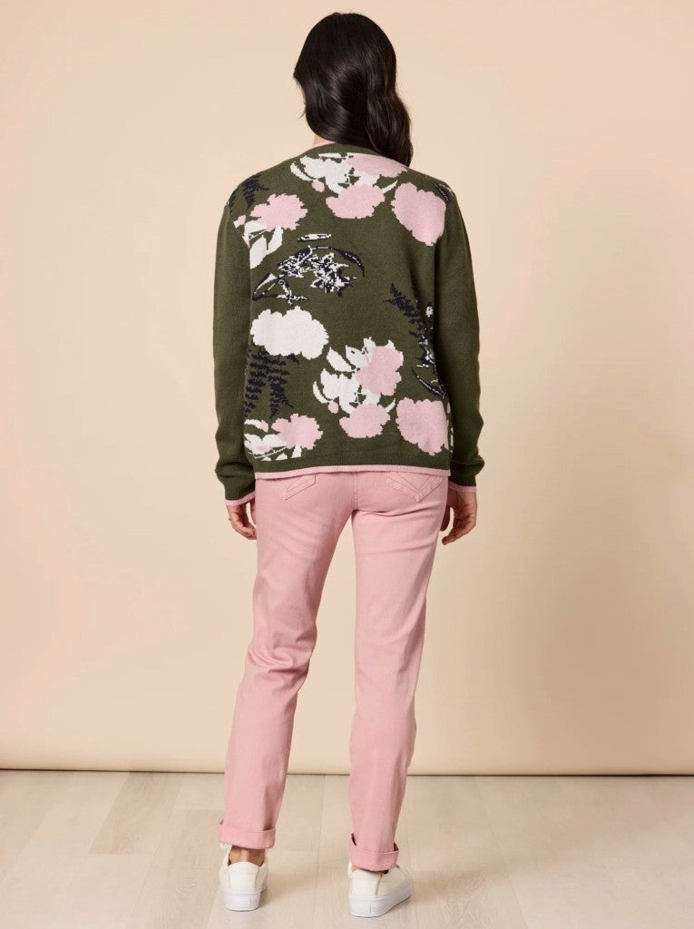 Colorado Knit Cardi in Khaki / Multi