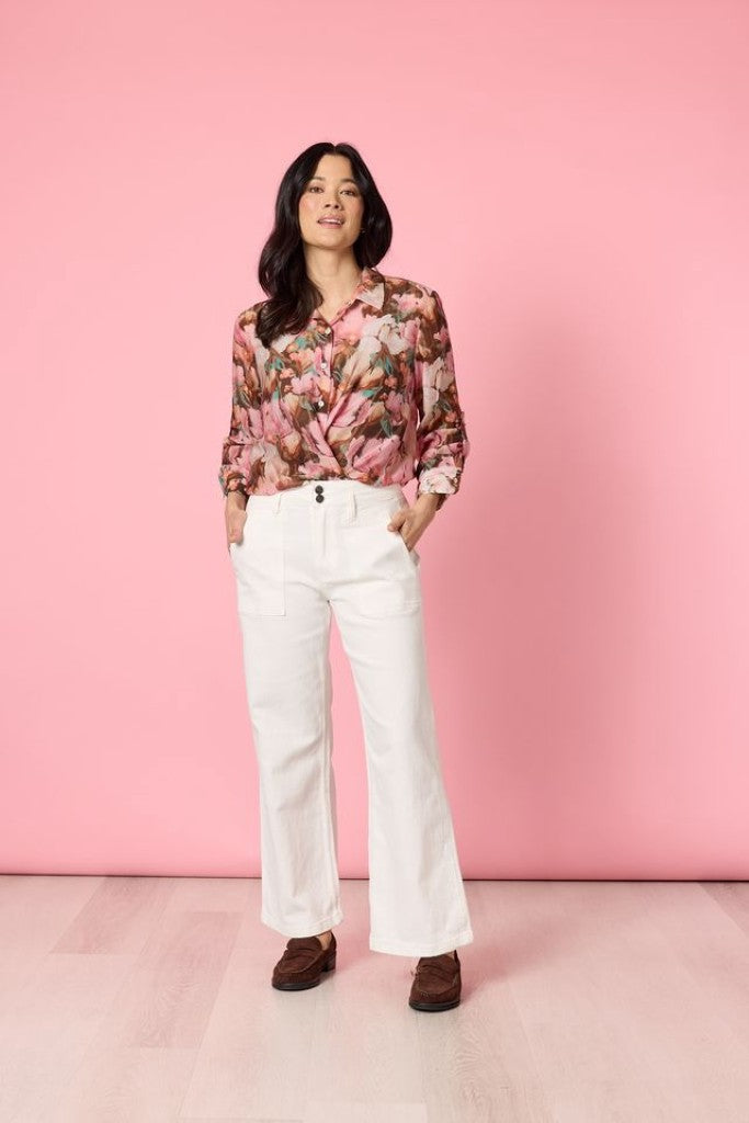 Dakota Print Shirt in Blush