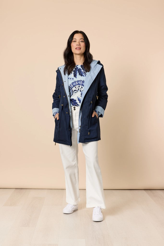 Highland Reversible Jacket in Navy Blue