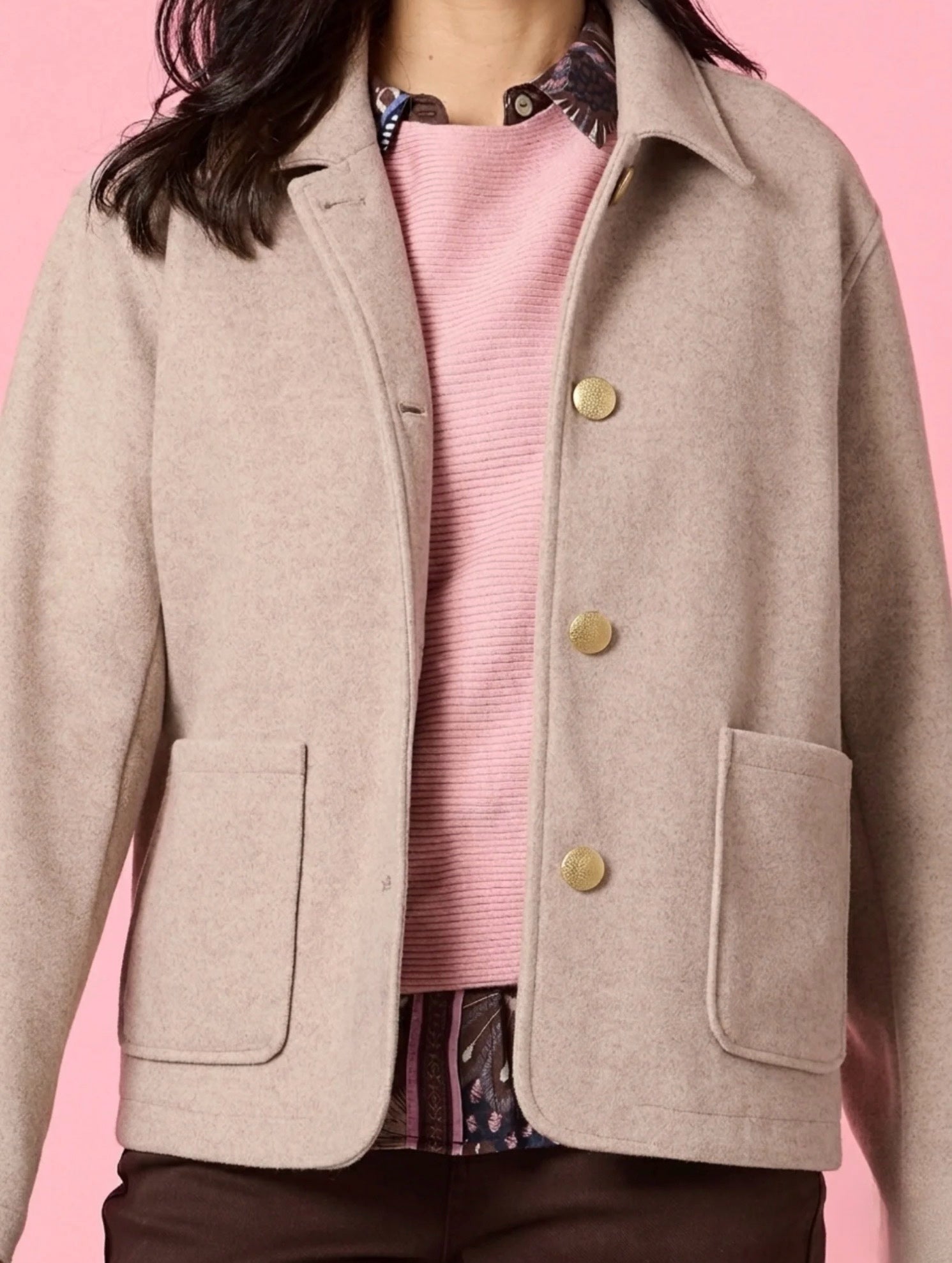 Montana Car Coat in Latte