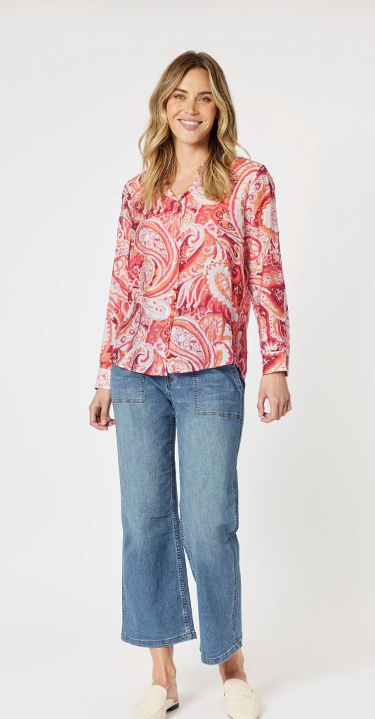 Paisley Shirt in Red