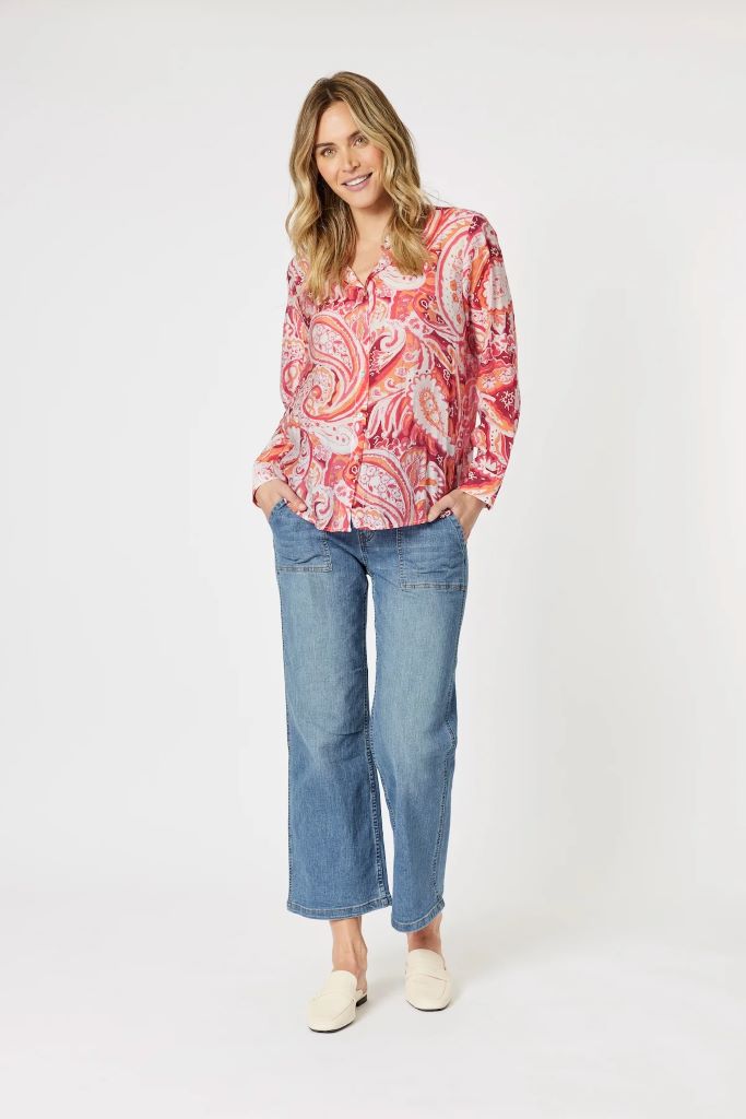 Paisley Shirt in Red