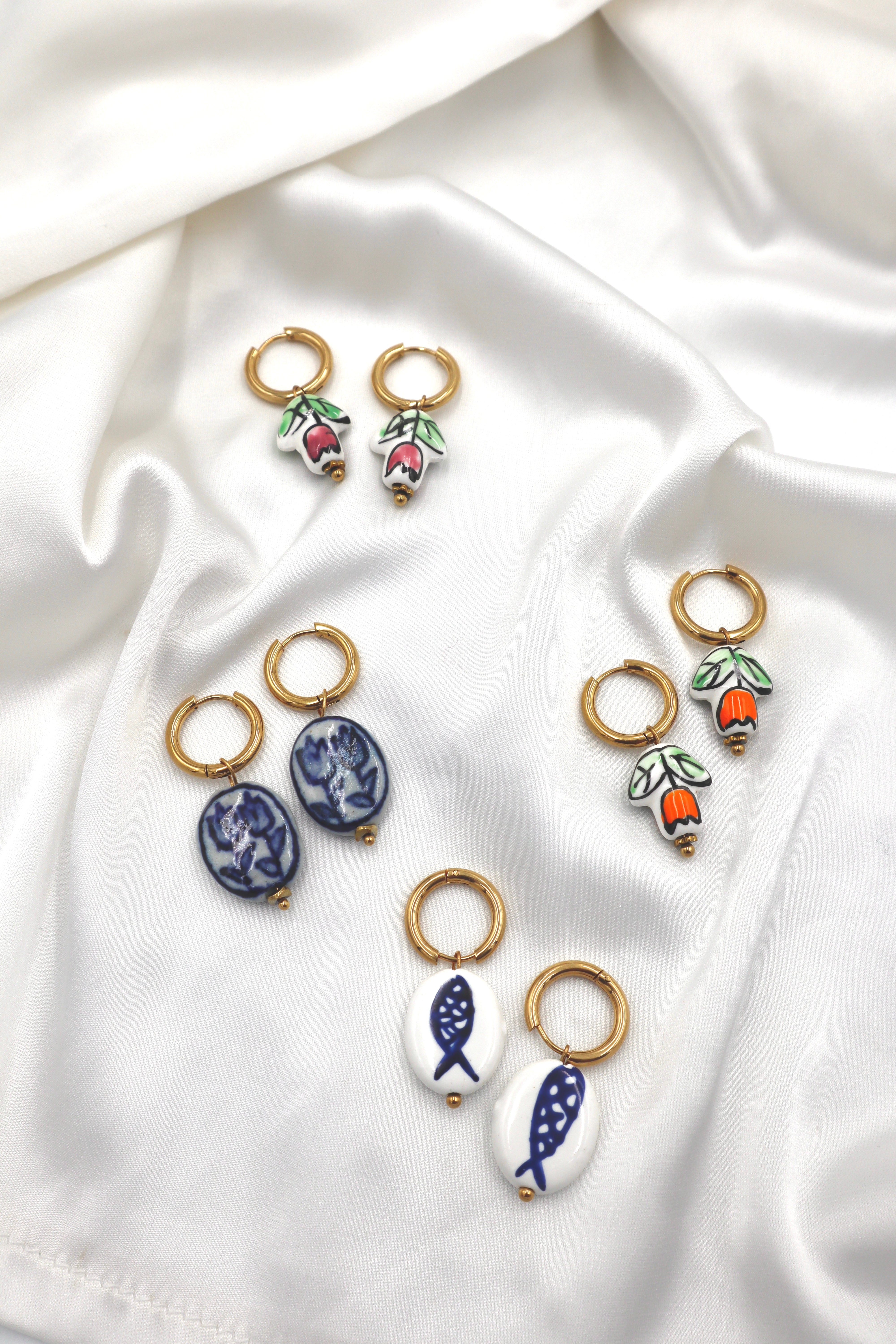 Graca Charm Hoops in Orange Tulip