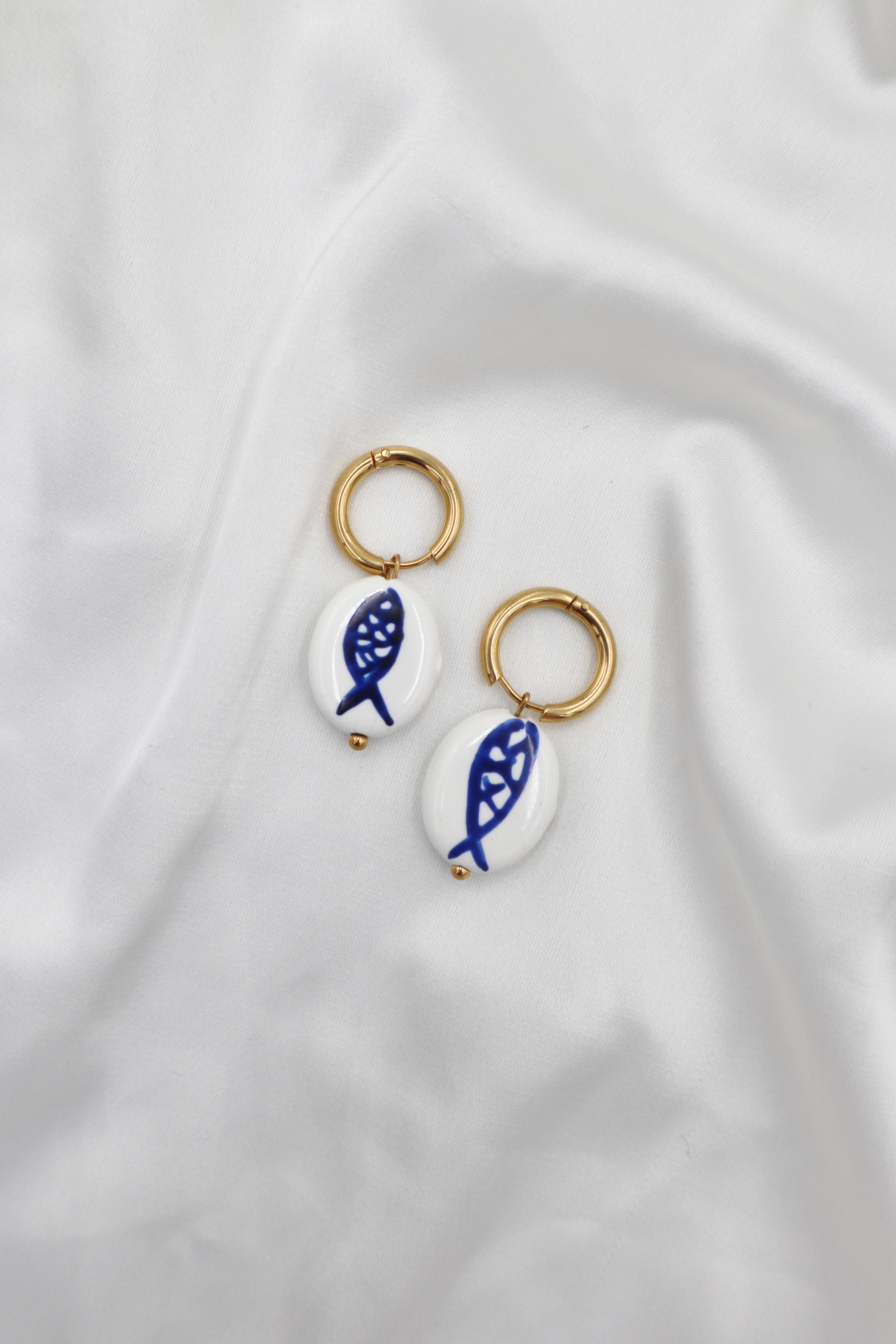 Graca Charm Hoops in Fish Ceramic