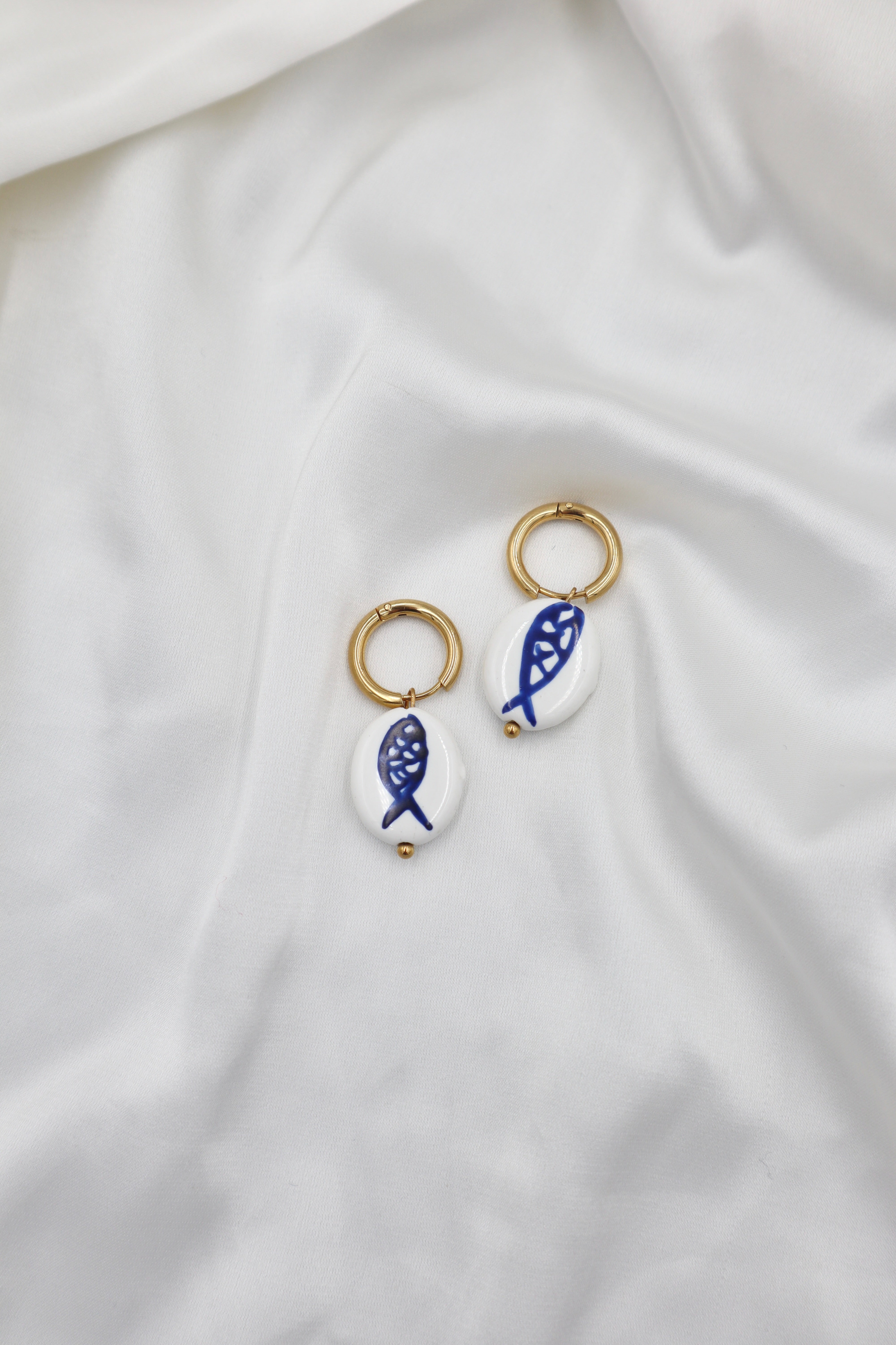 Graca Charm Hoops in Fish Ceramic