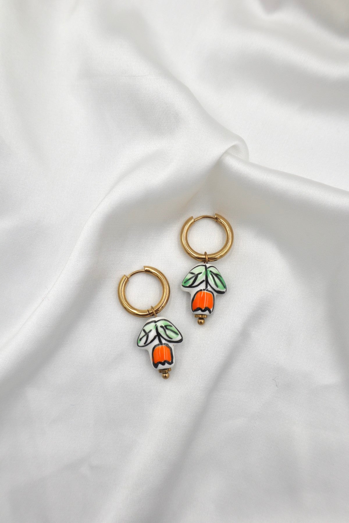 Graca Charm Hoops in Orange Tulip
