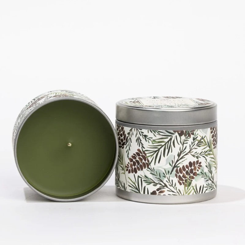 Silver Spruce Candle Tin