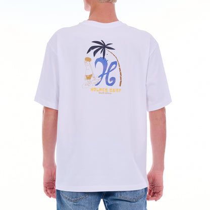 Surf Tee in White Dune