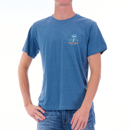 Good Vibes SS Tee in Indigo Heather