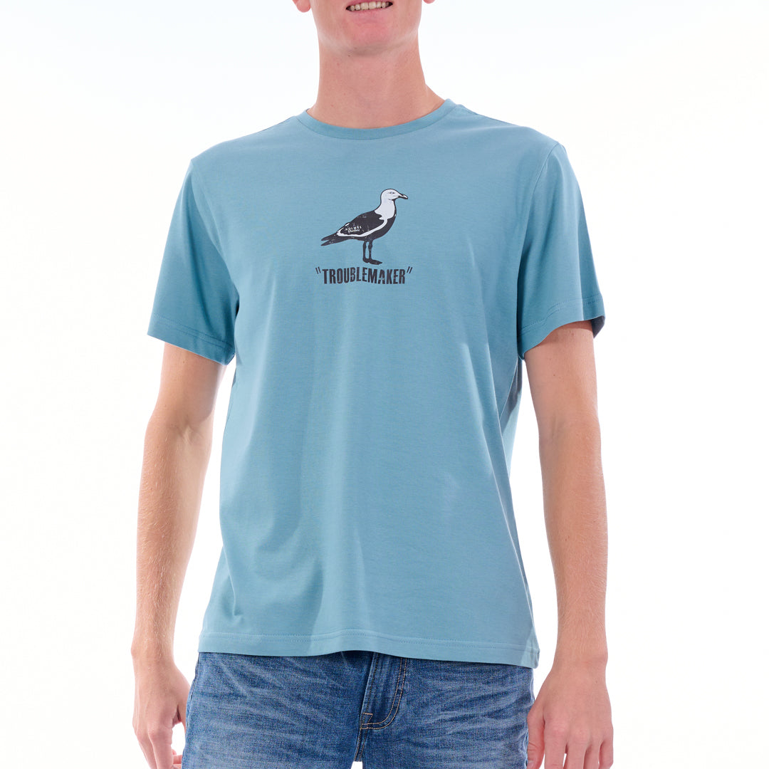 Trouble Maker Tee in Shallow Blue