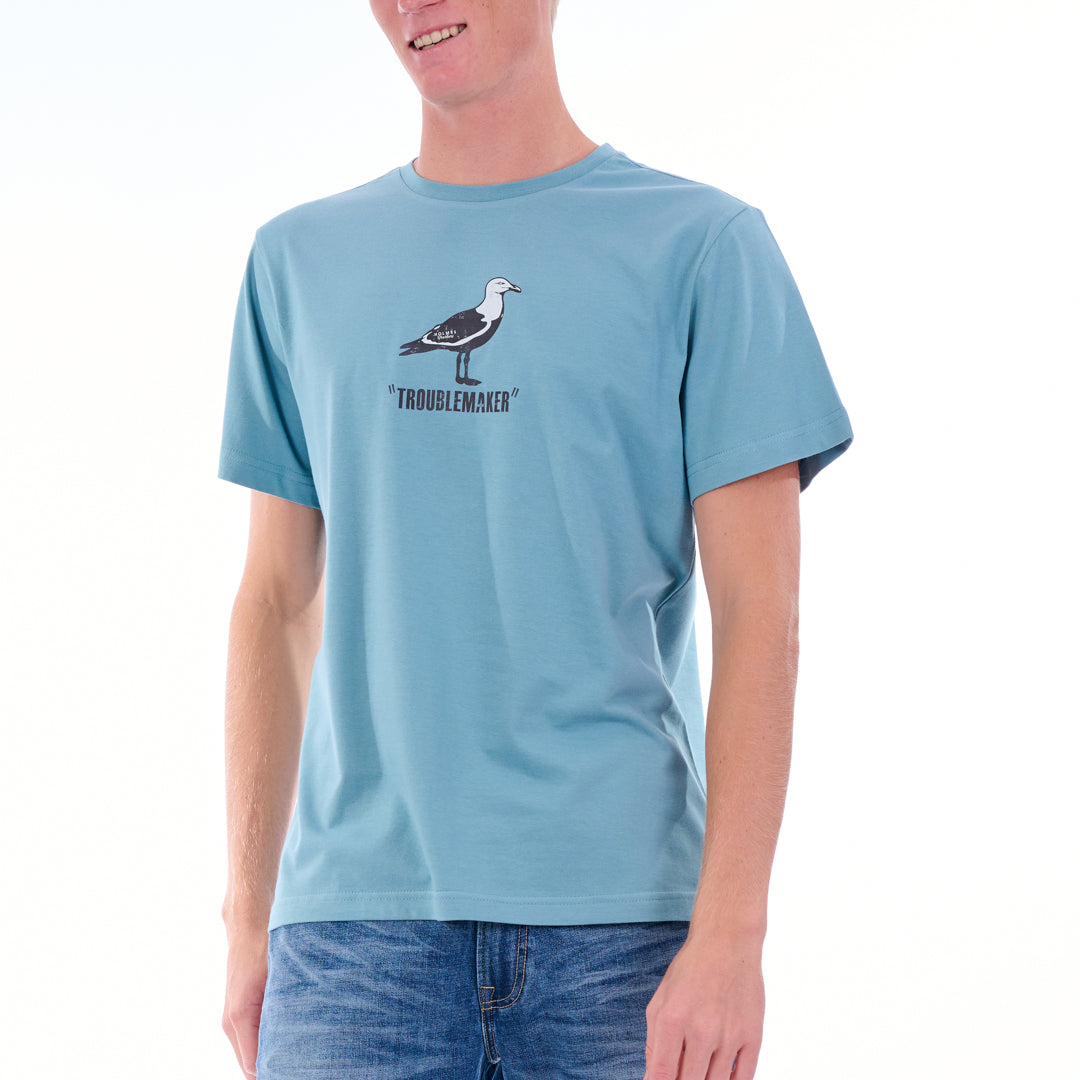 Trouble Maker Tee in Shallow Blue
