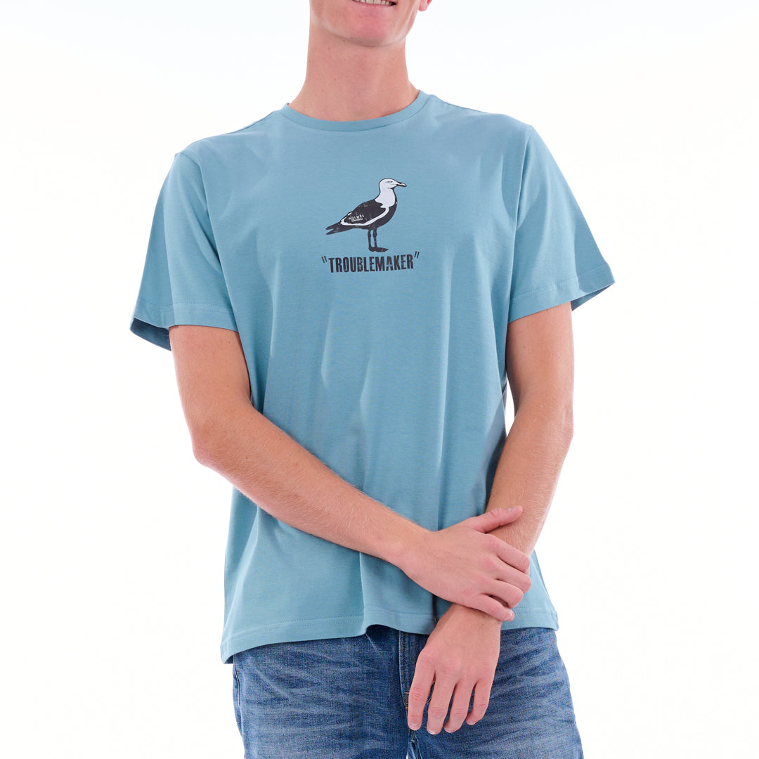 Trouble Maker Tee in Shallow Blue