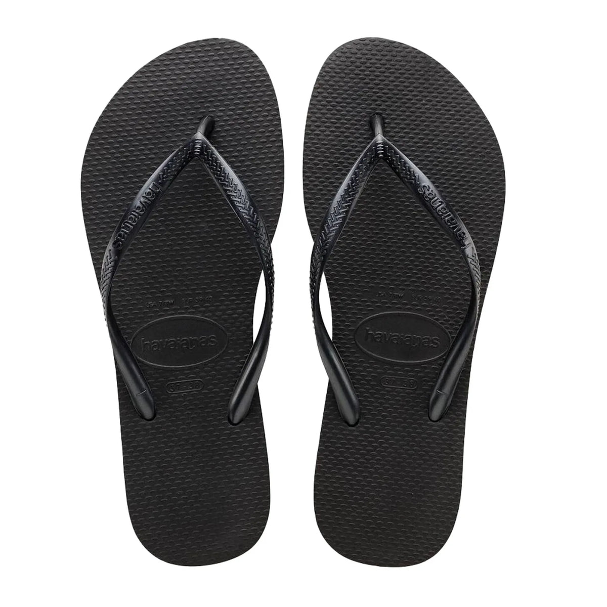 Slim Flip Flops in Black