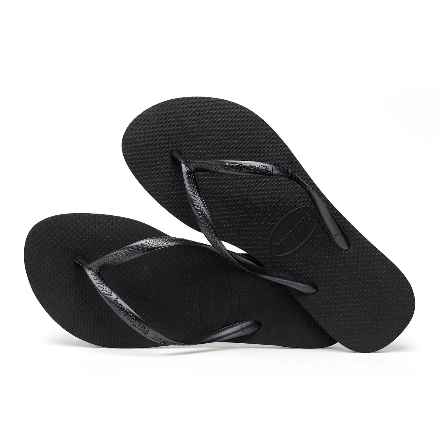 Slim Flip Flops in Black